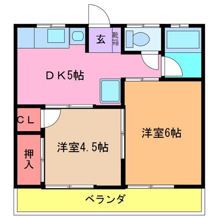 豊岡ハイツの物件間取画像